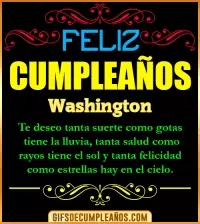 GIF Frases de Cumpleaños Washington